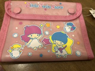 Vintage Sanrio Little Twin Stars 1990s Pink Purse /wallet Japan Rare