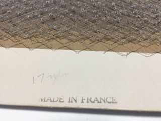 Vintage French Grey Veiling Netting With Flocked Dot Border 6 Yard