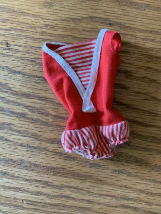 Vintage Skipper Bathing Suit Doll Outfit Red & White Stripe