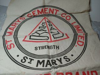 St.  Marys Cement Company Limited Pyramid Brand Concrete Canada Cloth Bag Antique 3