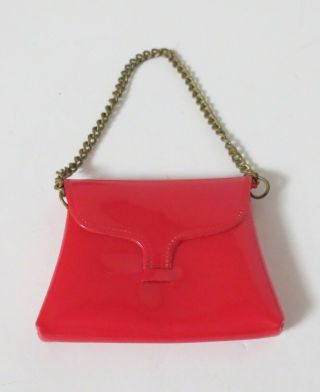 Vintage Ideal Tammy Doll Red Purse Shoulder Bag With Chain