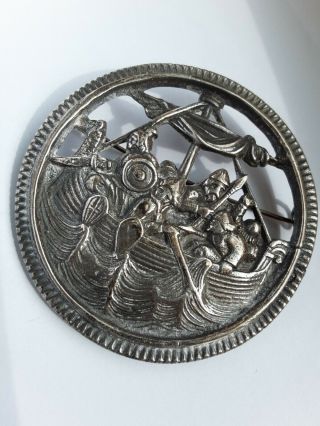 Great Price Rare David Andersen Norway 925s Sterling Silver Viking Ship Pin