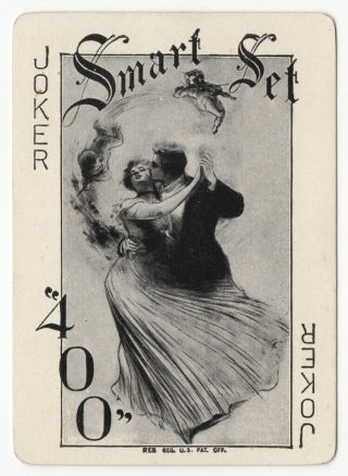 1 Playing (swap) Card - Joker - Smart Set - Antique - 1909 [1982]