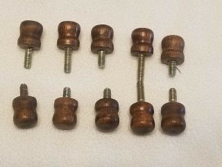 Vintage Antique Wooden Spindles,  Caps,  and Finials From Old Furniture 3