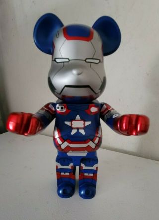 Medicom Be@rbrick 2013 Marvel Avengers Iron Man 3 400 Iron Patriot Bearbrick 1p