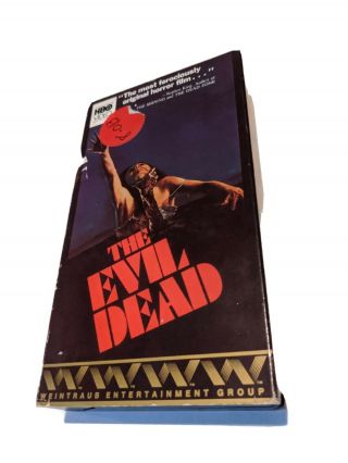 The Evil Dead Rare Horror Vhs Red Text Cover Bruce Campbell Sam Raimi