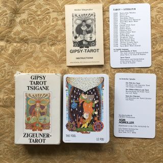 Vintage Gipsy Tarot Tsigane Zigeuner - Tarot By Walter Wegmuller Rare Oop