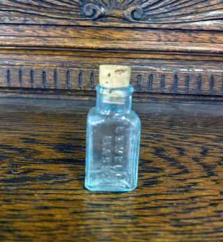 Antique Ayer’s Pills Lowell Mass Bottle 2” Inches,  Civil War Era