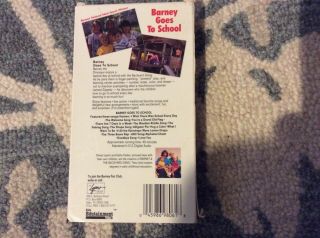 BARNEY GOES TO SCHOOL first cover VHS VIDEOTAPE Rare 2