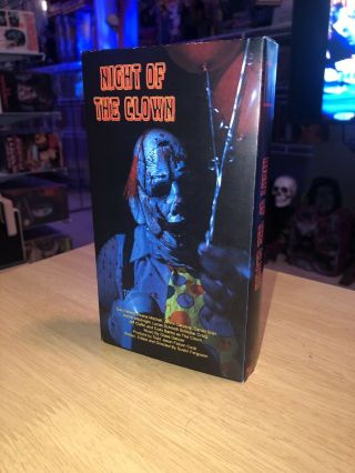 Night Of The Clown Vhs Sov Oop Big Box Clamshell Rare Gore Sleaze Oop Blood Rage