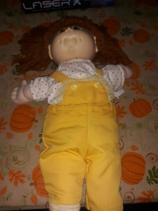 1984 Cabbage Patch Kids Red Hair Green Eyes Doll Crayon Vintage No Box
