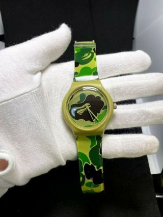 A Bathing Ape Watch Bape Limited Green Camo Version Very Rare Bapex