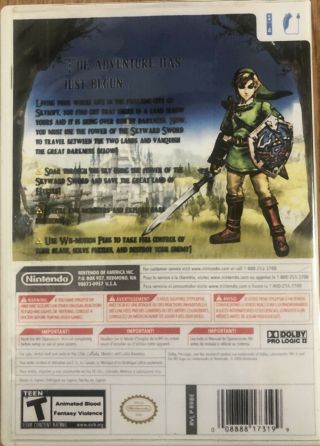 The Legend of Zelda Skyward Sword (Nintendo Wii) Rare Art Work 2
