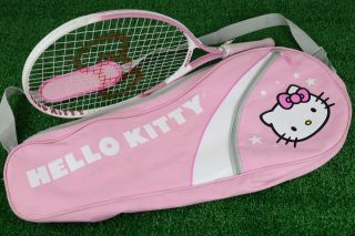 Rare Sanrio Hello Kitty Pink Tennis Racquet Shoulder Bag & Junior Racquet