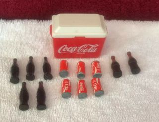Vintage Barbie Coca - Cola Cooler Only With Bottles And Cans