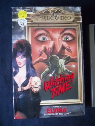 Elvira Witching Time Thriller Video Big Box Vhs Horror Rare Htf 80 