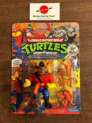 1992 Monty Moose Moc Carded Tmnt Vintage Mutant Ninja Turtles Figure