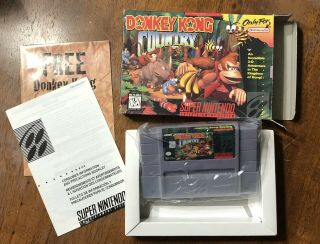 Near Donkey Kong Country Nintendo Snes Video Game Rare Read