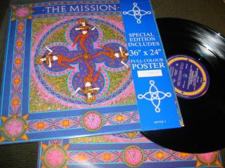 The Mission V Uk Severina 12 " W/poster Sisters Of Mercy Oop Goth Rare