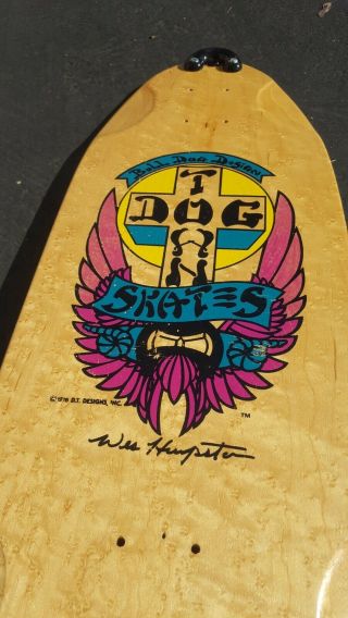 Vintage 1978 DogTown Bulldog Wes Humpston Rare Skateboard Deck 2