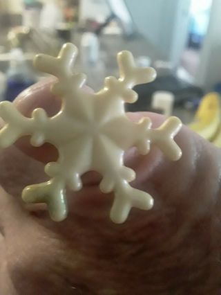 Very Rare Kids Plastic Snowflake Ring From The 1930 