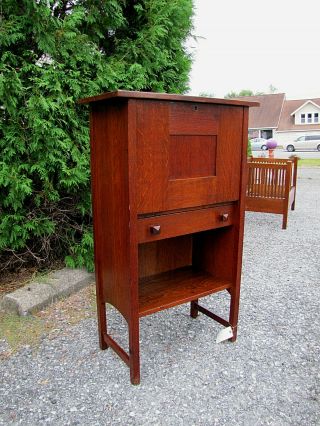 Rare And Early Gustav Stickley Drop Front Desk Circa 1902 - 03 W5098