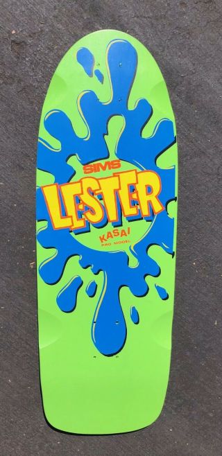 Vintage 1983 Sims Lester Kasai Rare Old Stock Skateboard