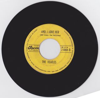 COSTA RICA - THE BEATLES - When I Get Home / And I Love Her 45 VERY RARE 2