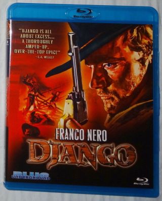 Django (1966) Blu - Ray Blue Underground Franco Nero Sergio Corbucci Rare & Oop