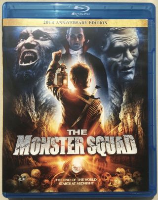 The Monster Squad Blu - Ray Disc 20th Anniversary Lionsgate Rare Out Of Print Oop