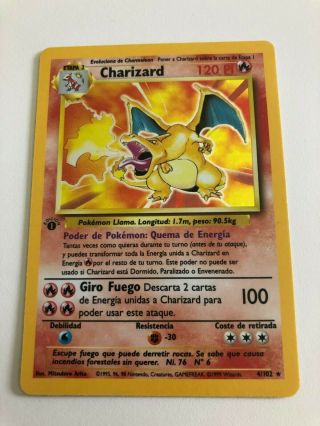 1st Edition Charizard Spanish 4/102 Rare