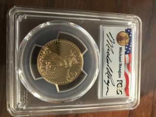 2016 W Gold Coins 1/2 Oz.  30th Ann.  Fdi Reagan Legacy Pr70dcam Pop 1of 1.  Rare