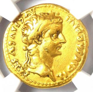 Roman Tiberius Gold Av Aureus Livia Coin 14 - 37 Ad - Certified Ngc Vf - Rare
