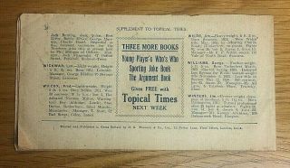 Topical Times - THE BOXER ' S WHO ' S WHO - Rare Vintage 28 Page Booklet - 1930 ' s 2