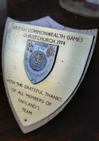 Rare 1974 Nz Commonwealth Games Thanks Award From Members Of England 