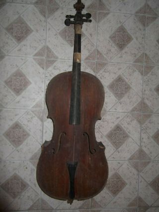 Old Vintage German Cello Needs Work Rare Project