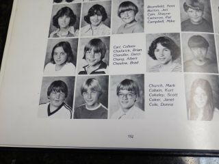 Kurt Cobain 7th Grade 1980 Sylvan Yearbook Year Book W/ Class Photo Very Rare
