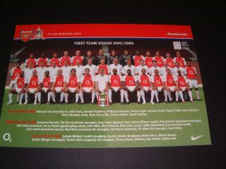 Arsenal Fc 2003 - 2004 Signed (pre - Printed) X 31 Rare Official Club Card