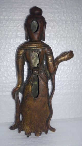 RARE Antique Chinese gilt bronze Buddha - 6.  5 