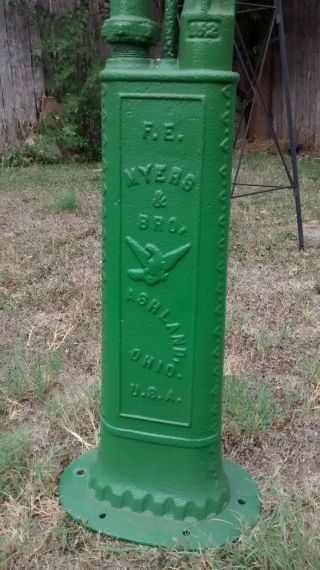Extremely Rare Antique 1880s F.  E.  Myers & Bro Cast Iron Windmill Water Well Pump