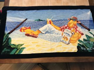 Vintage 1991 Rj Reynolds Joe Camel Beach Towel 30 " X 58 " Euc Hammock Rare Wow