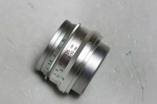 Leica Leitz 35mm Summicron F2 Sm 1st V Chrome Screw Mount Lens Very Rare