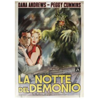 1957 Night Of The Demon Italian 1p Poster (curse Of The Demon),  Extremely Rare