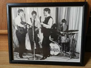 Rare Vintage 60s The Beatles Photo Print Frame From The 70s Bbc