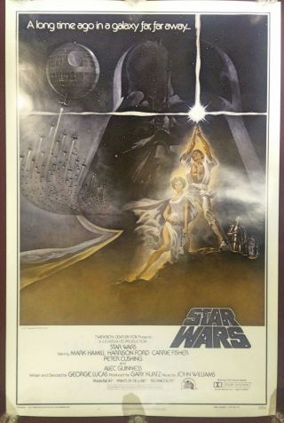 Rare Pms Printers Proof Side Trimmed 1977 Star Wars Style A 27x41 Rolled 77/21 - 0