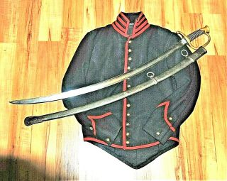 Awesome Rare Civil War Artillery Jacket And 1840 Sword By The Legendary Ames Co