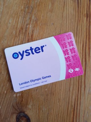 Rare Official London 2012 Olympic Games Pink Oyster Card Games Maker