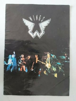 Paul Mccartney Wings Rare 1976 Uk Tour Program Beatles
