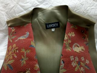 Retro Liberty of London Mens Waistcoat FABULOUS fabric - tapestry and very rare. 2