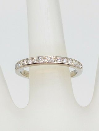 Rare $3950 Tiffany & Co.  75ct Vs G Diamond Platinum Wedding Band Ring